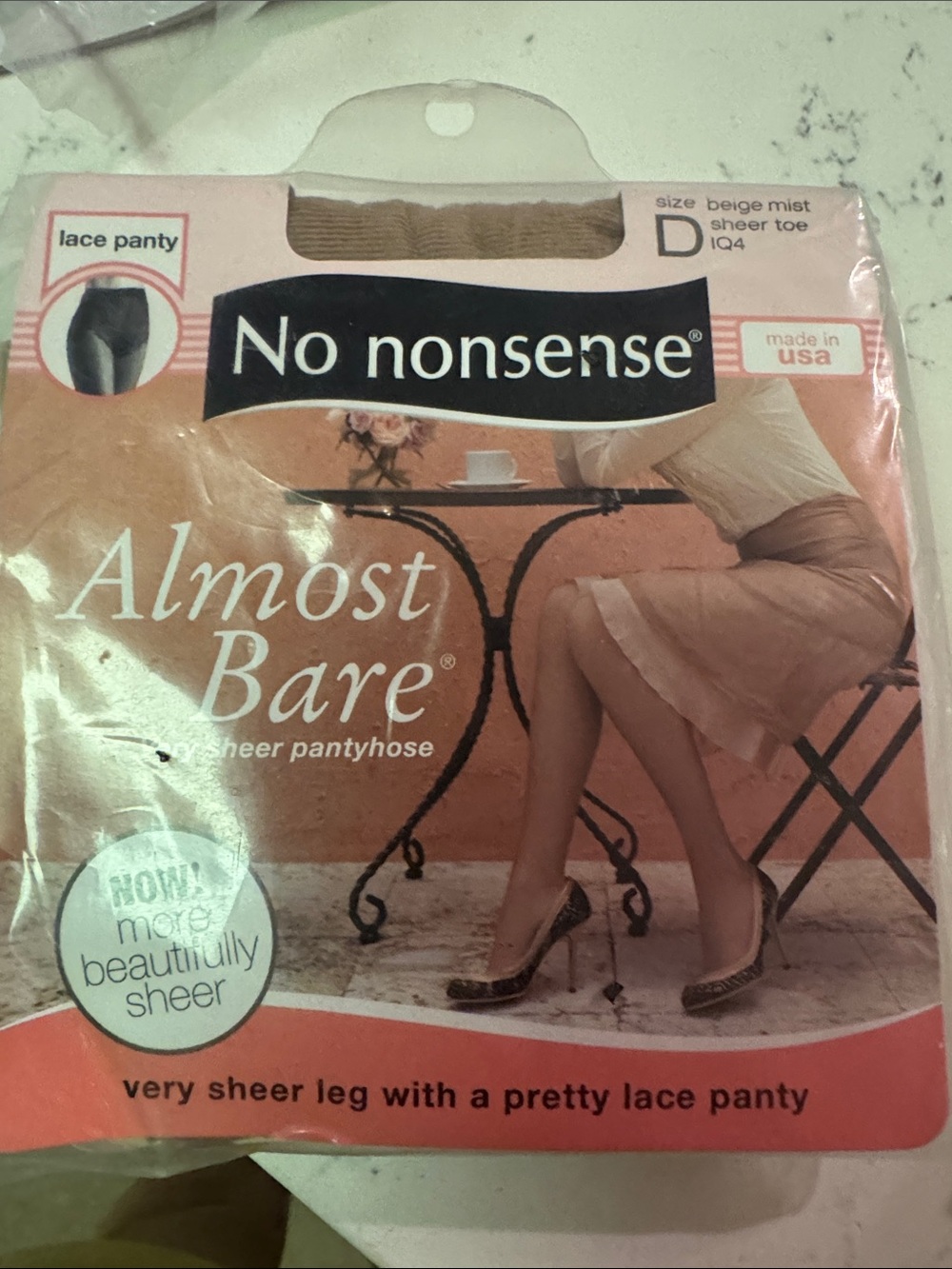 No Nonsense Almost Bare Sheer Pantyhose - Beige Mist